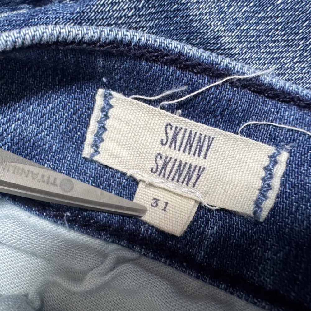 Madewell‎ Skinny Skinny Jeans Distressed Raw Hem Medium Wash Size 31 - Picture 5 of 10